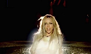 A screen shot from its music video. A screen shot from its music video.